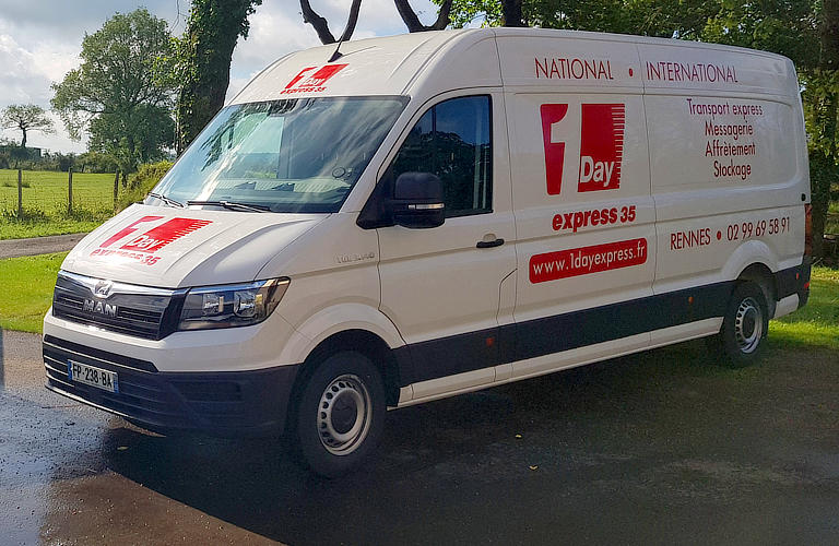 1 day express 35, camion léger moins de 3,5 tonnes pour messagerie express